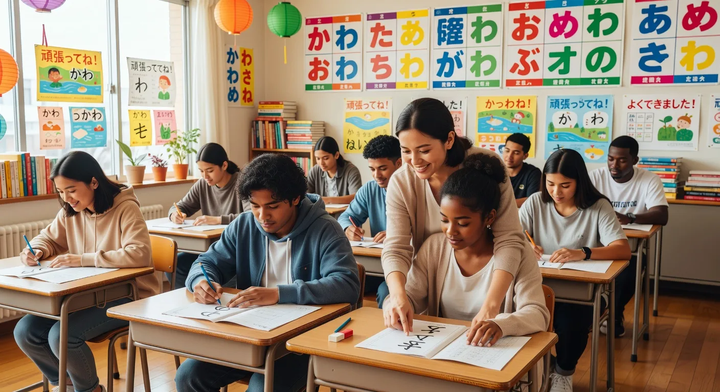Beginner hiragana classroom
